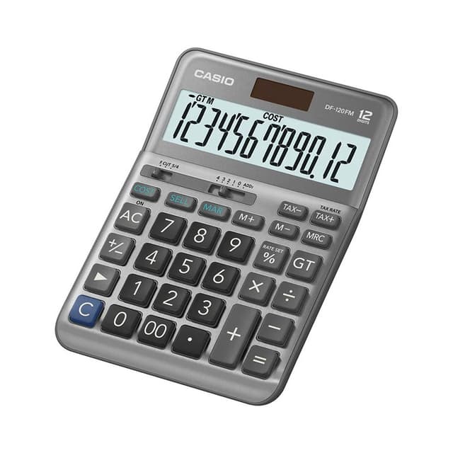 Casio Calculator เครื่องคิดเลข  คาสิโอ รุ่น  DF-120FM แบบตั้