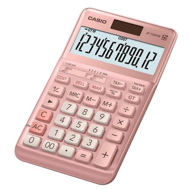 Casio Calculator เครื่องคิดเลข  คาสิโอ รุ่น  JF-120FM-PK แบบ