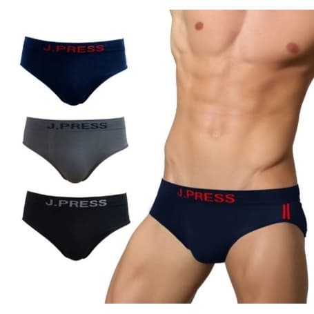 กางเกงในชาย J-PRESS รุ่น8110 Seamless ทรงบิกินี่ SET 3 ตัว ม