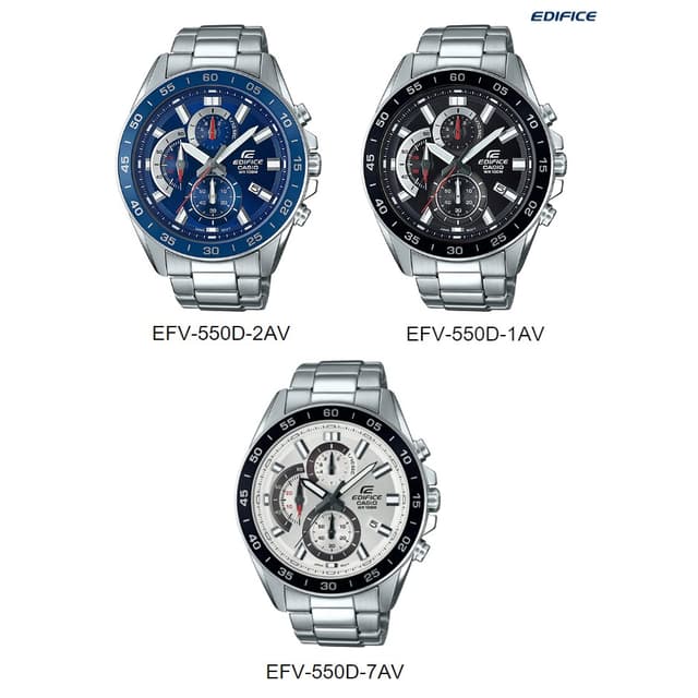 นาฬิกา Casio Edifice Chronograph รุ่น EFV-550D-1A / 2A / 7A 