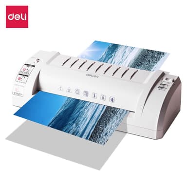 Deli E3894-EU และ E3893-EU เครื่องเคลือบบัตร A4 A3 เครื่องเคลือบเอกสาร กระดาษ 300มม./นาที อุปกรณ์สำนักงาน Laminator
