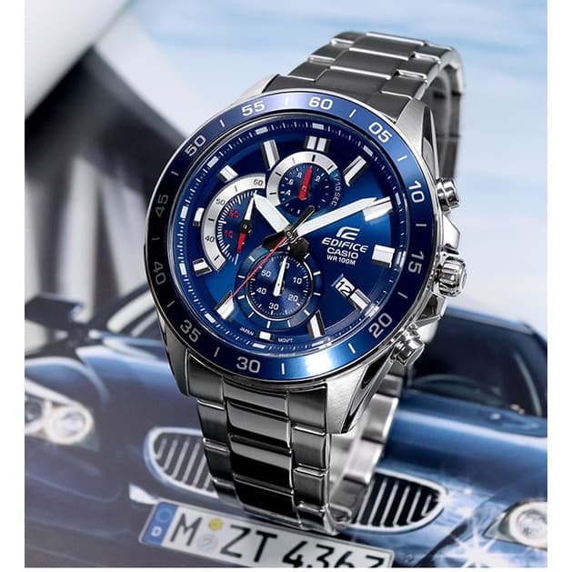 Casio Edifice Chronograph นาฬิกาข้อมือผู้ชาย สายแสตนเลส รุ่น