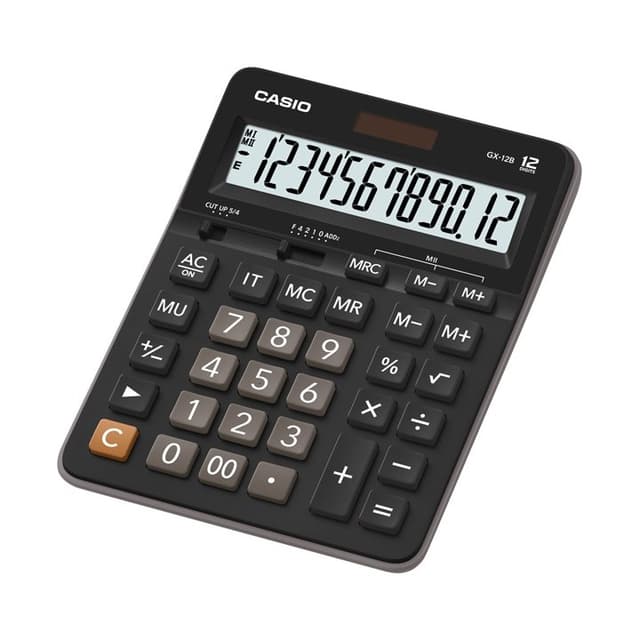 เครื่องคิดเลข Casio GX-12B ดำ/ขาว (แจ้งขอใบกำกับภาษีในแชท)