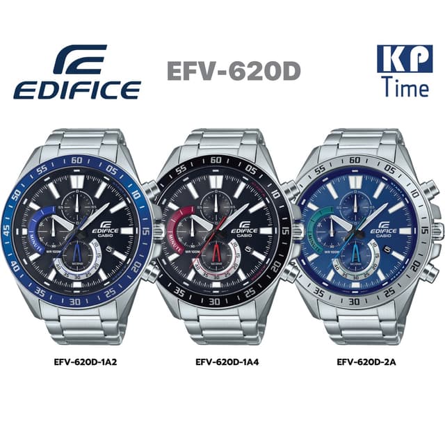 Casio Edifice นาฬิกาข้อมือผู้ชาย สายสแตนเลส รุ่น EFV-620D ขอ