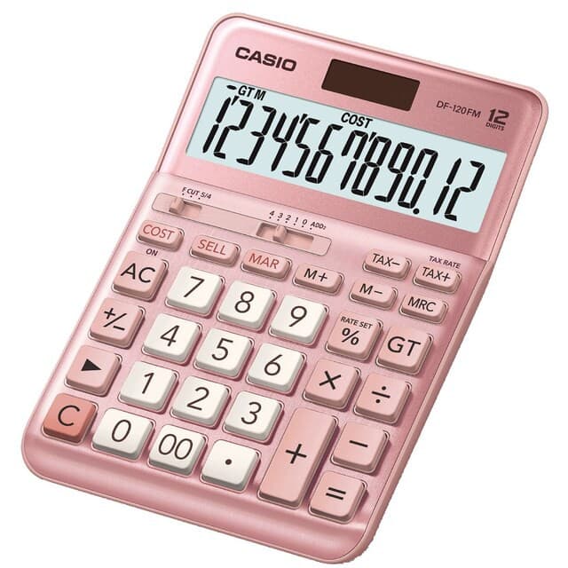 Casio Calculator เครื่องคิดเลข  คาสิโอ รุ่น  DF-120FM-PK แบบ
