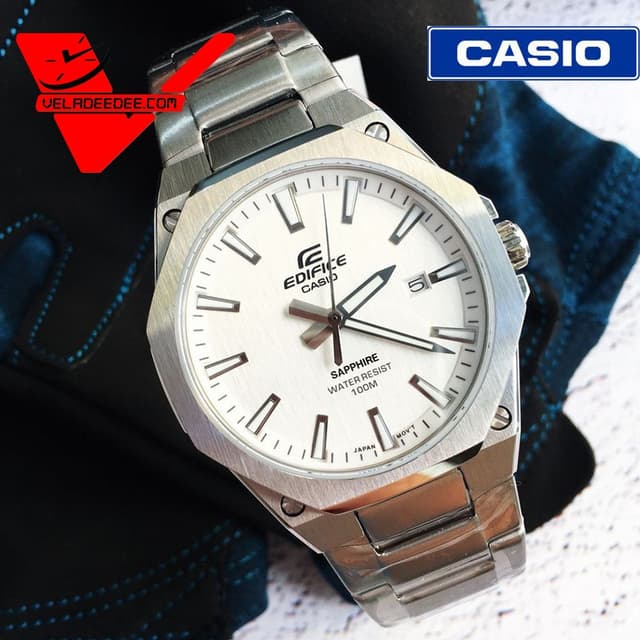 Casio Edifice หน้าปัดแซฟไฟร์กันรอย รุ่น EFR-S108D บางเฉียบเพ
