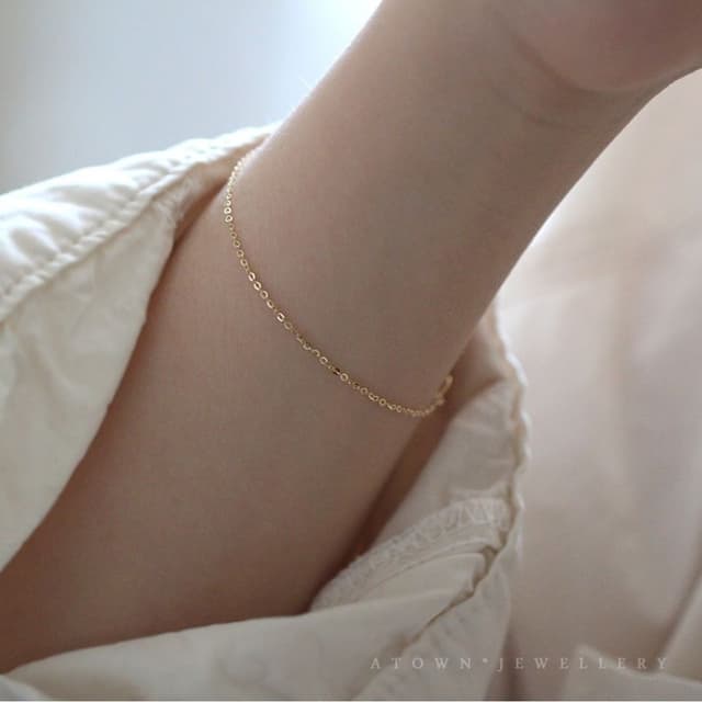 สร้อยข้อมือ เงินแท้ เกรด 925 ชุบทอง คุณภาพดี แฟชั่นสําหรับผู
