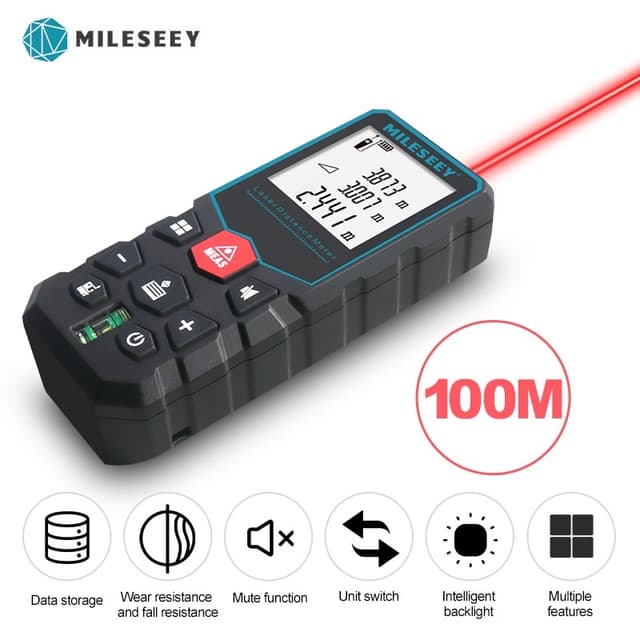 ★Mileseey★ S5E เครื่องวัดระยะเลเซอร์ดิจิทัล หน้าจอ LCD 100 ม