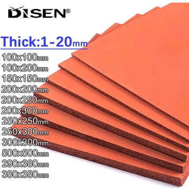 แผ่นซิลิโคนสีแดง กระดานโฟมฟองน้ํานุ่ม เสื่อกด เครื่องเคลือบบัตร แผ่นทนอุณหภูมิสูง