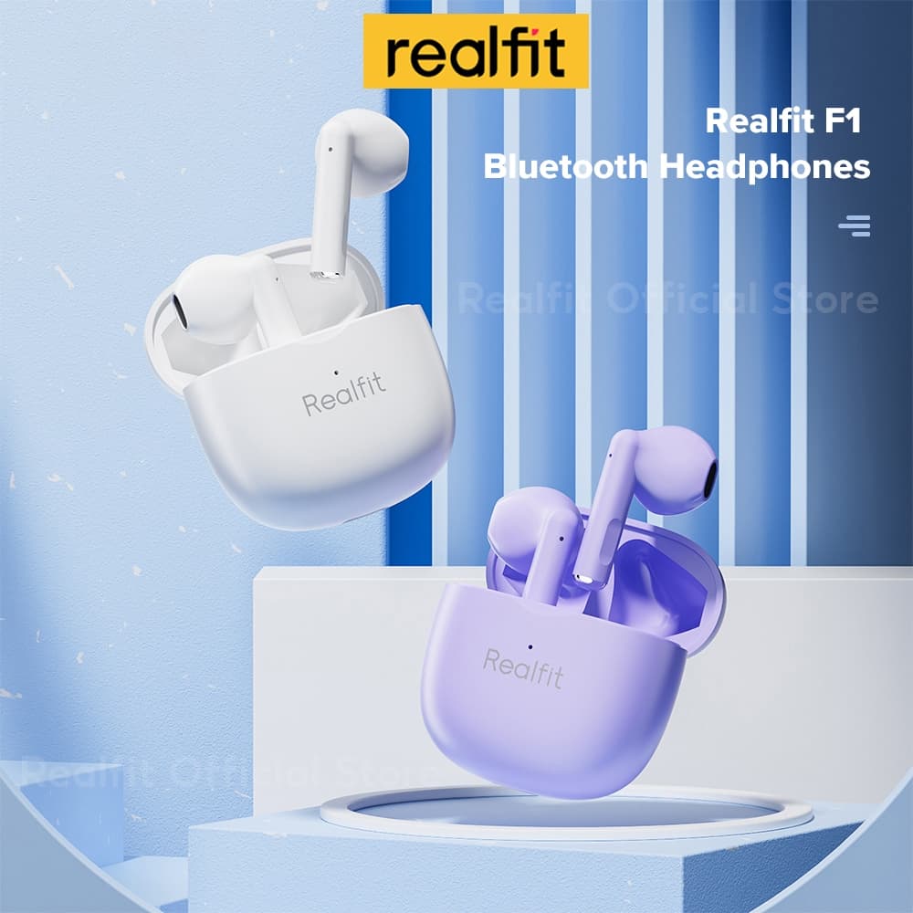 realfit F1 หูฟังไร้สายบลูทูธ พร้อมไมโครโฟน Bluetooth 5.3 Bass หูฟัง เสียงซูเปอร์เบส https://wayoza.com
