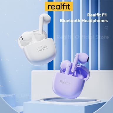 realfit F1 หูฟังไร้สายบลูทูธ พร้อมไมโครโฟน Bluetooth 5.3 Bass หูฟัง เสียงซูเปอร์เบส