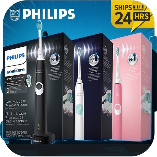 ⚡ มีสินค้า ⚡Philips แปรงสีฟันไฟฟ้าฟิลลิปส์โซนิค แบบชาร์จไฟได