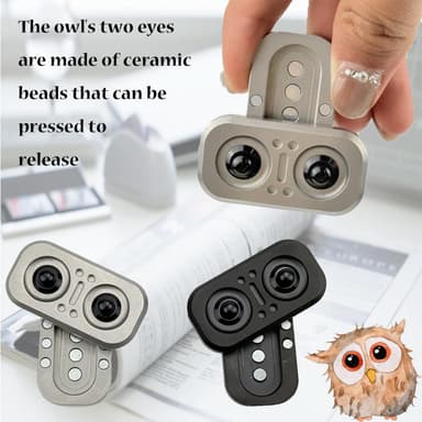 1PC นกฮูก Push Slider Fidget Slider ของเล่นผู้ใหญ่โลหะ Fidget ของเล่นนิ้วมือ Push Spin เหรียญ Decompression ของเล่น EDC เกียร์ Haptic Slider ของขวัญ