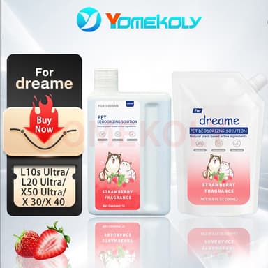 สําหรับ Dreame & MOVA เครื่องดูดฝุ่นถูพื้น – น้ํายาทําความสะอาดพื้นกําจัดกลิ่นสัตว์เลี้ยง กลิ่นสตรอเบอร์รี่ 1L