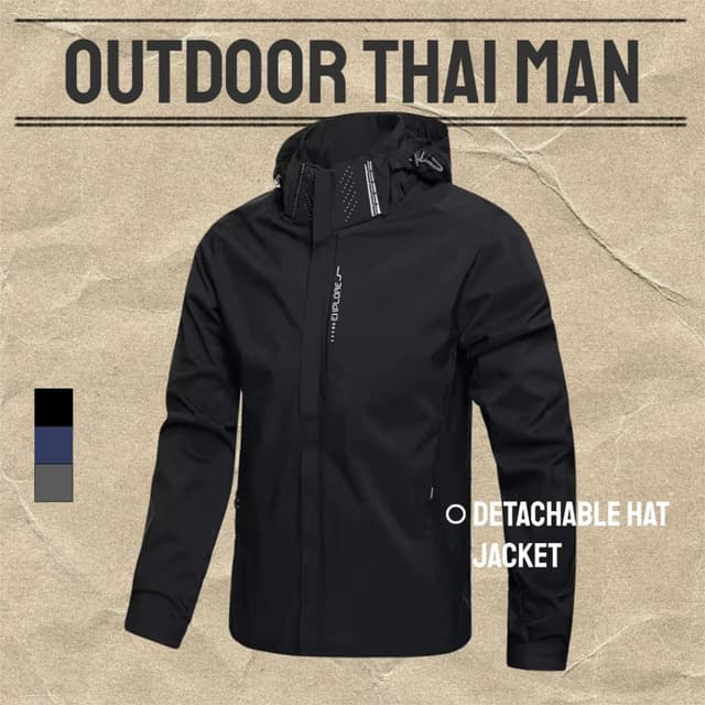 【จัดส่งที่รวดเร็วCOD】 ฤดูร้อน เสื้อแจ็คเก็ตกันน้ำ กันลม น้ำห