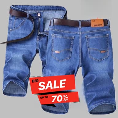 กางเกงยีนส์ขาสั้นผู้ชาย สไตล์ใหม่ ทรงหลวมสำหรับฤดูร้อน