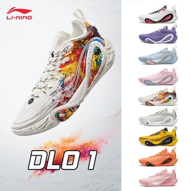 LI-NING WADE DLO 1 รองเท้าบาสเก็ตบอลรีบาวด์สูงน้ําหนักเบาสําหรับผู้ชาย ABPV009