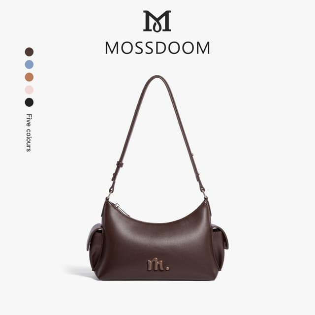 MOSSDOOM Pippa Bag กระเป๋าสะพายทรงโค้ง หนังนุ่ม มินิมอล มีช่