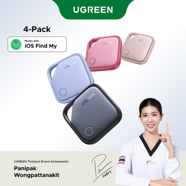 UGREEN รุ่น CM816 เครื่องติดตาม GPS Tracker SmartTag อุปกรณ์ใช้ค้นหาสิ่งของ แท็กอัจฉริยะ Bluetooth 5.0 รองรับเครือข่าย iOS Find My