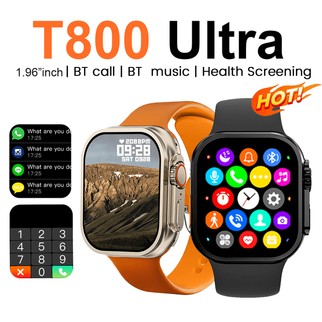 Laxasfit T800 Ultra Smart Watch 2026 1.96 หน้าจอ HD บลูทูธ C