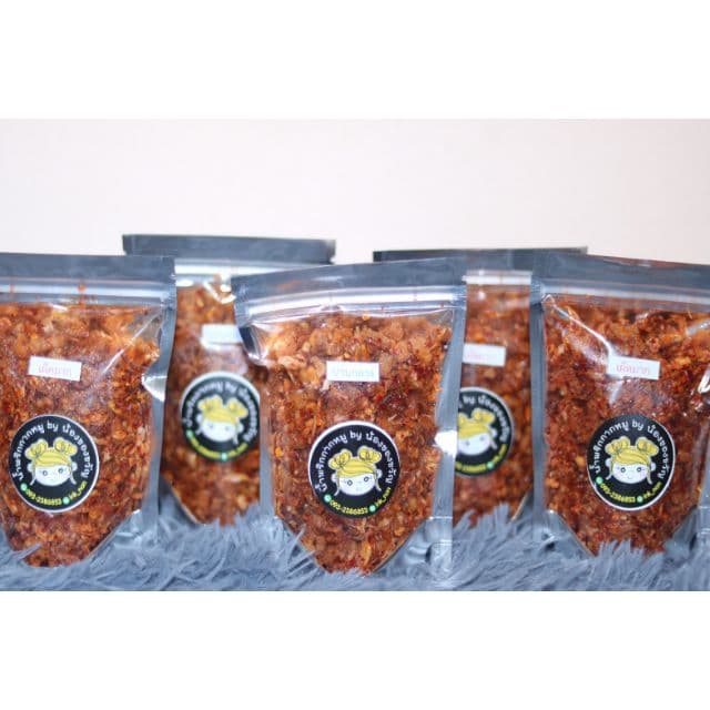 น้ำพริกกากหมู อร่อย สะอาด ปราศจากสารกันบูด  👉👉ปริมาณ 45g👈