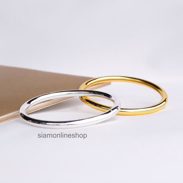 กำไลข้อมือเงิน925 รุ่น siam-silbra0040 เลือกสีได้ (สีเงิน สี