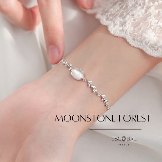 ESCOBAL กําไลนําโชค MOONSTONE FOREST กําไลสายมู สร้อยข้อมือเ