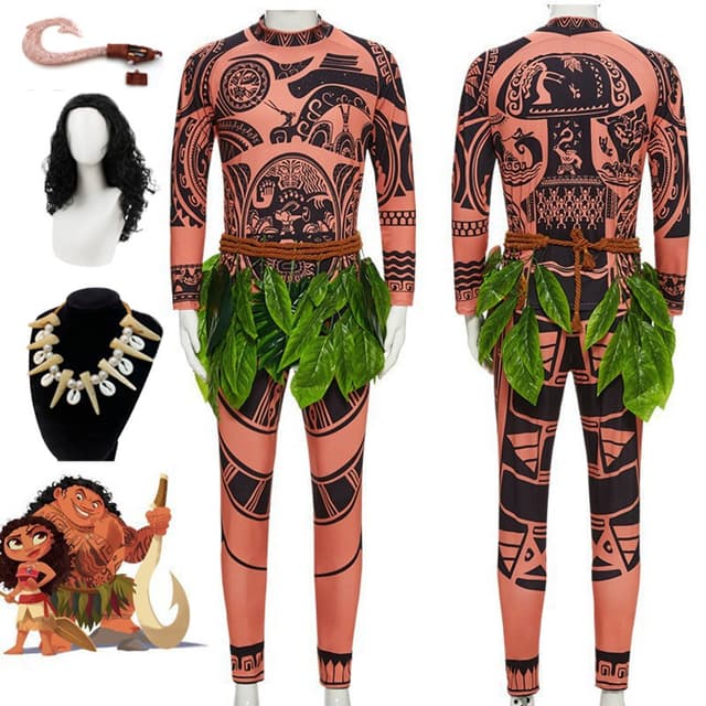 Moana 2 Maui เครื่องแต่งกายคอสเพลย์เครื่องแต่งกายสําหรับผู้ใ