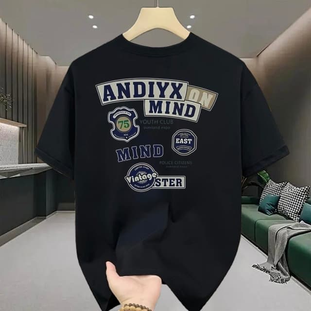 เสื้อยืดผู้ชายเท่ๆ คอกลม-แขนสั้น สกรีนลายวินเทจสุดฮิต เสื้อย