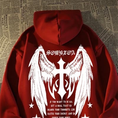 【Polyester】เสื้อกันหนาวแขนยาว มีฮู้ด ทรงหลวม สไตล์ฮิปฮอป เรโ