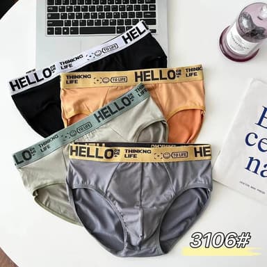 #410 ใหม่！กางเกงชั้นในHELLO กางเกงในผู้ชายไม่มีซับใน