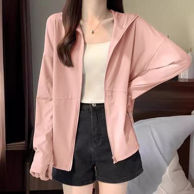 เสื้อฮู้ดกันแดด เสื้อกันยูวี UV Protection มีซิป ช่องสอดนิ้ว โทนสีพาสเทล ใส่ได้ทุกเพศ ใหญ่ใส่สบาย ผ้าน้ำหนักเบา