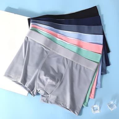 #405 พร้อมส่ง กางเกงในผู้ชายขาสั้น Boxer ผ้านิ่มลื่น บางเบา สวมใส่สบาย ระบายอากาศ มีไซส์ใหญ่ 5 Size L-4XL
