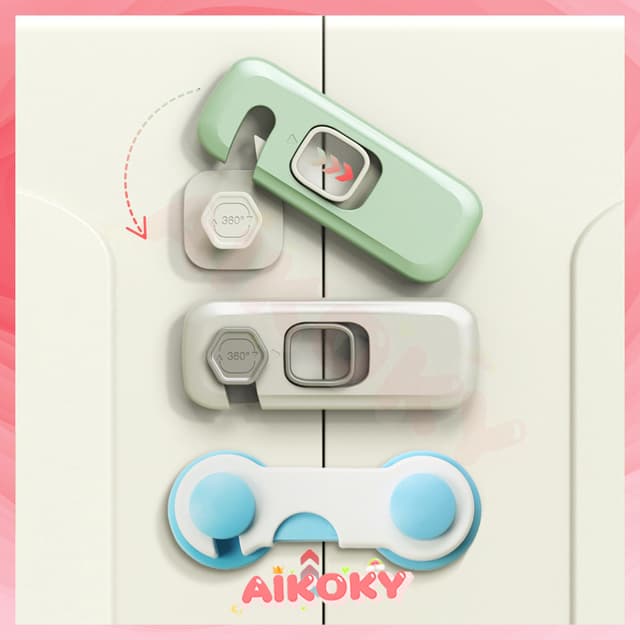 AIKOKY ล็อคตู้เย็น ล็อคความปลอดภัยของเด็ก ล็อกตู้เย็น การป้อ