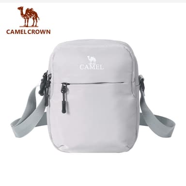CAMEL CROWN กระเป๋าสะพาย 2.3L กระเป๋าสะพายข้างสีดํา, กระเป๋าเก็บของลําลอง