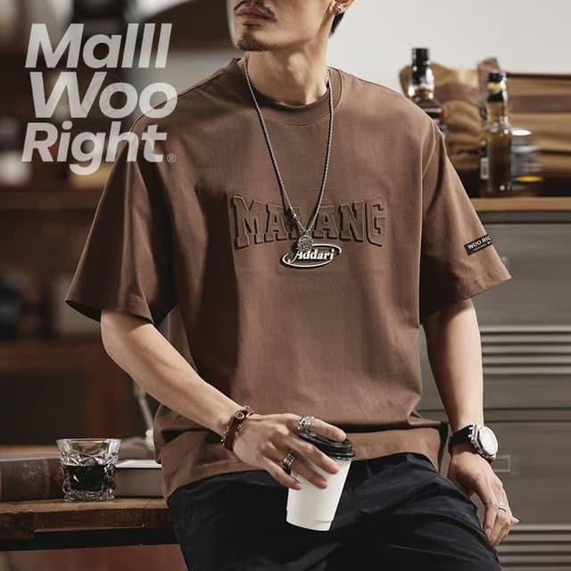 เสื้อผู้ชาย เสื้อยืดผู้ชาย ผ้าคอตตอน100% 210G เสื้อโอเวอร์ไซ