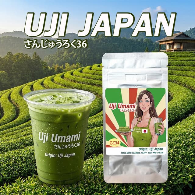 มัทฉะญี่ปุ่น sanjūroku さんじゅうろく36 : พร้อมสูตรร้านกาแฟ HERE