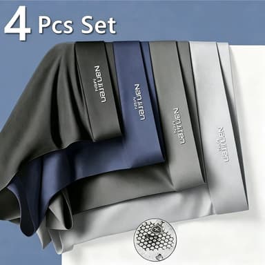 กางเกงบ๊อกเซอร์ผู้ชาย Ice Silk Boxer กางเกงชั้นในเย็นไม่มีรอยต่อ Breathable ด่วนแห้งบ๊อกเซอร์