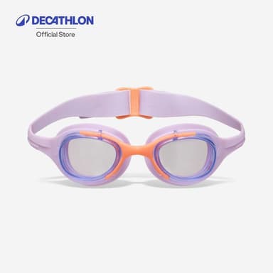 Decathlon Swimming Goggles Xbase - Clear Lenses - Kids’ Size แว่นตาว่ายน้ำรุ่น 100 Xbase ขนาด S - Purple/Orange