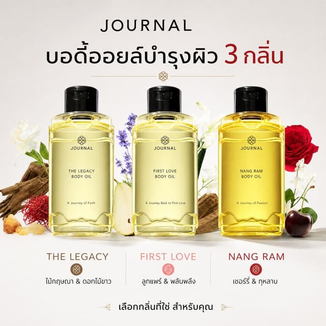 [ของแท้ 100%] Journal Body Oil 180ml (NANG RAM\The Legacy/Fi