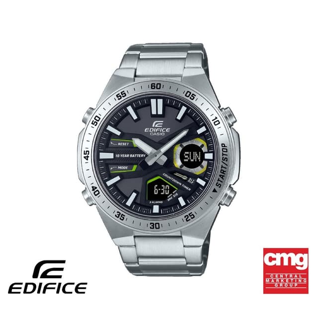 CASIO นาฬิกาข้อมือผู้ชาย EDIFICE รุ่น EFV-C110D-1A3VDF สายสเ