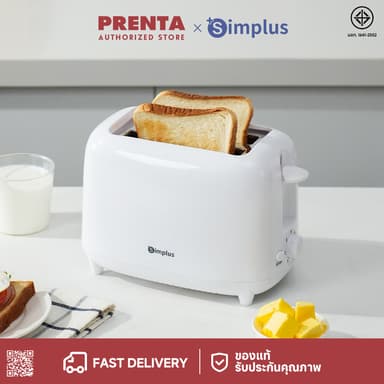 Prenta x Simplus เครื่องปิ้งขนมปัง Toasters เครื่องทำอาหารเช้าแบบมัลติฟังก์ชั่น2ชิ้น DSLU001