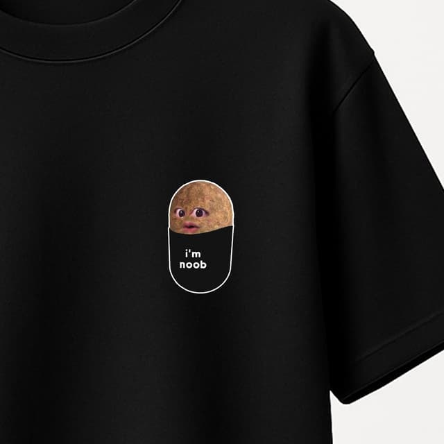 เสื้อยืดลาย Potake โปทาเกะ YOUNG T🔥M~3XL คอกลมแขนสั้น Overs