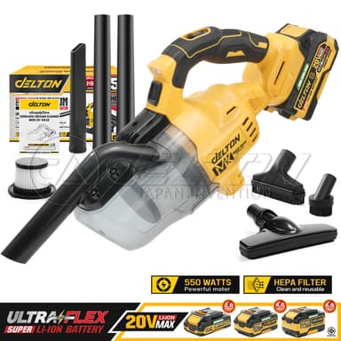 DELTON เครื่องดูดฝุ่นไร้สาย 0.7 ลิตร 550W MK SERIES รุ่น CV-501B ใช้งานร่วมกับ DELTON UltraFlex กลุ่ม MK-Series