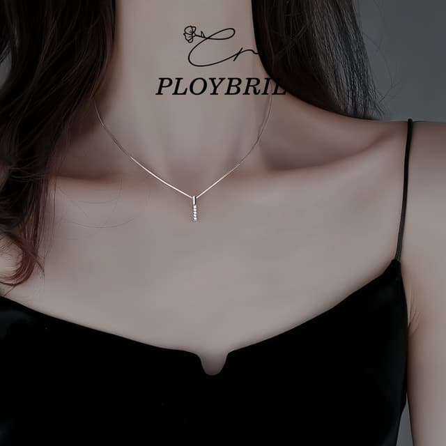 PLOYBRIL✨แทนคำมั่น ONE WORD สร้อยคอตัวอักษร สร้อยคอเงินแท้ ส