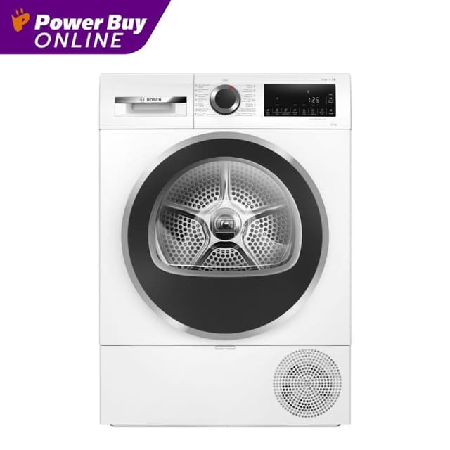 BOSCH Series 6 เครื่องอบผ้าฝาหน้า Inverter 10 kg รุ่น WQG253