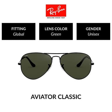 Ray-Ban Aviator Large Metal - RB3025 L2823  size 58 - sunglasses แว่นกันแดด