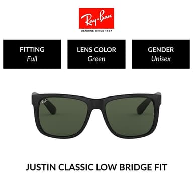 Ray-Ban Justin - RB4165F 601/71  size 55 -sunglasses แว่นกันแดด