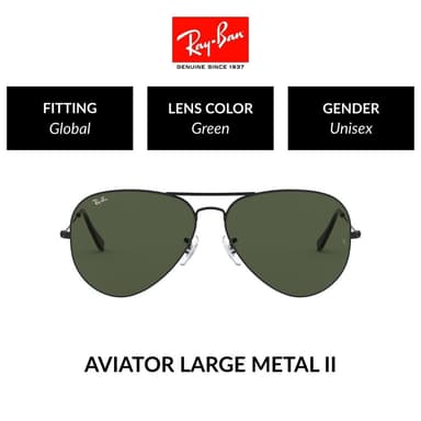 Ray-Ban Aviator Large Metal II - RB3026 L2821 size 62 -sunglasses แว่นกันแดด