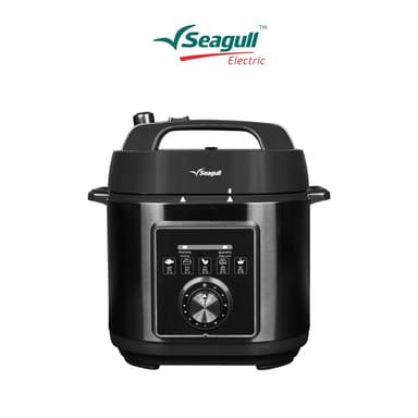 Seagull หม้ออัดแรงดันไฟฟ้า 6 ลิตร (สีดำฝาด้าน) หม้ออัดแรงดัน หม้อตุ๋นไฟฟ้า หม้ออัดความดันไฟฟ้า
